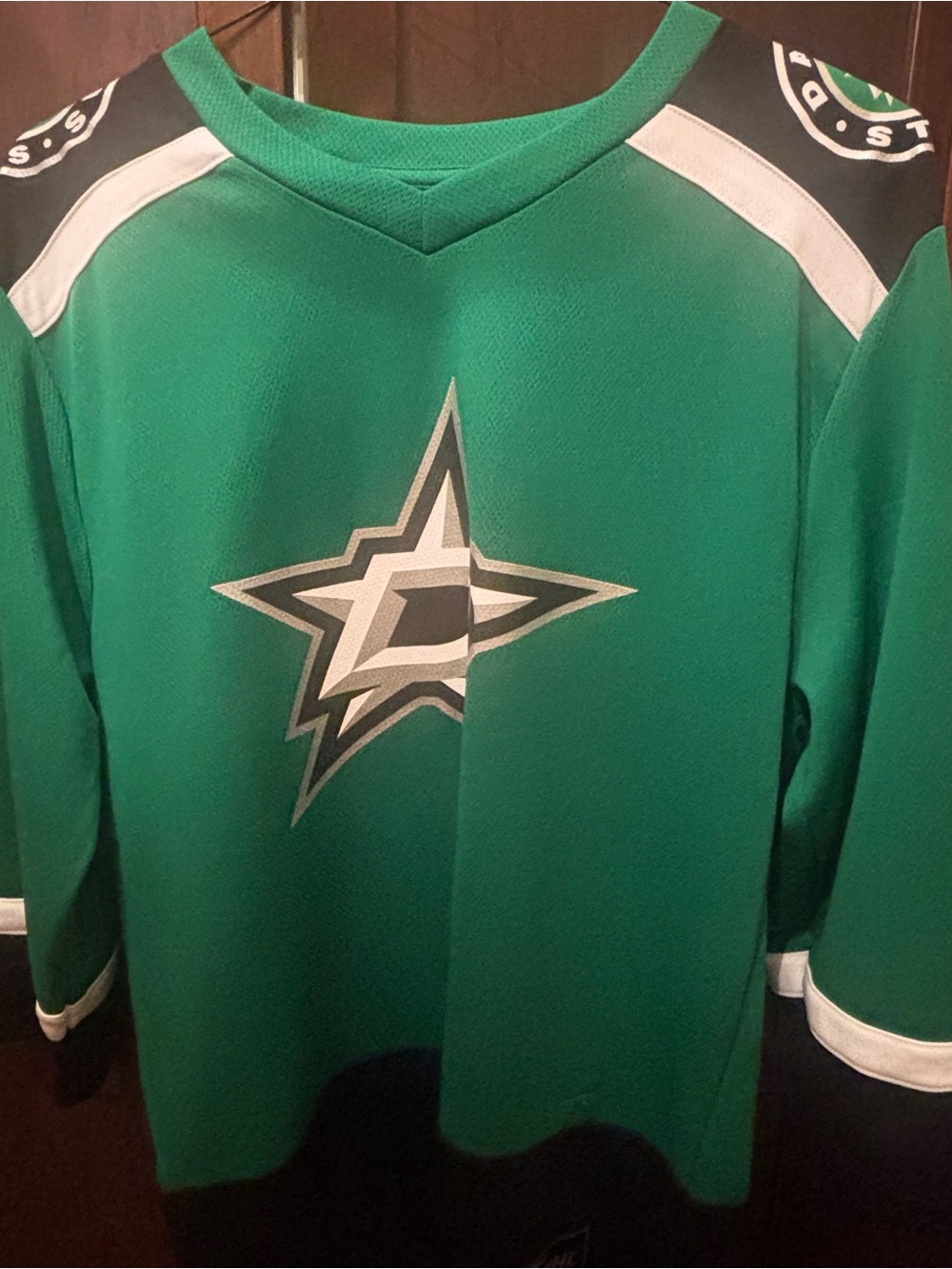 NHL Green and Black Dallas Stars Hockey Jersey